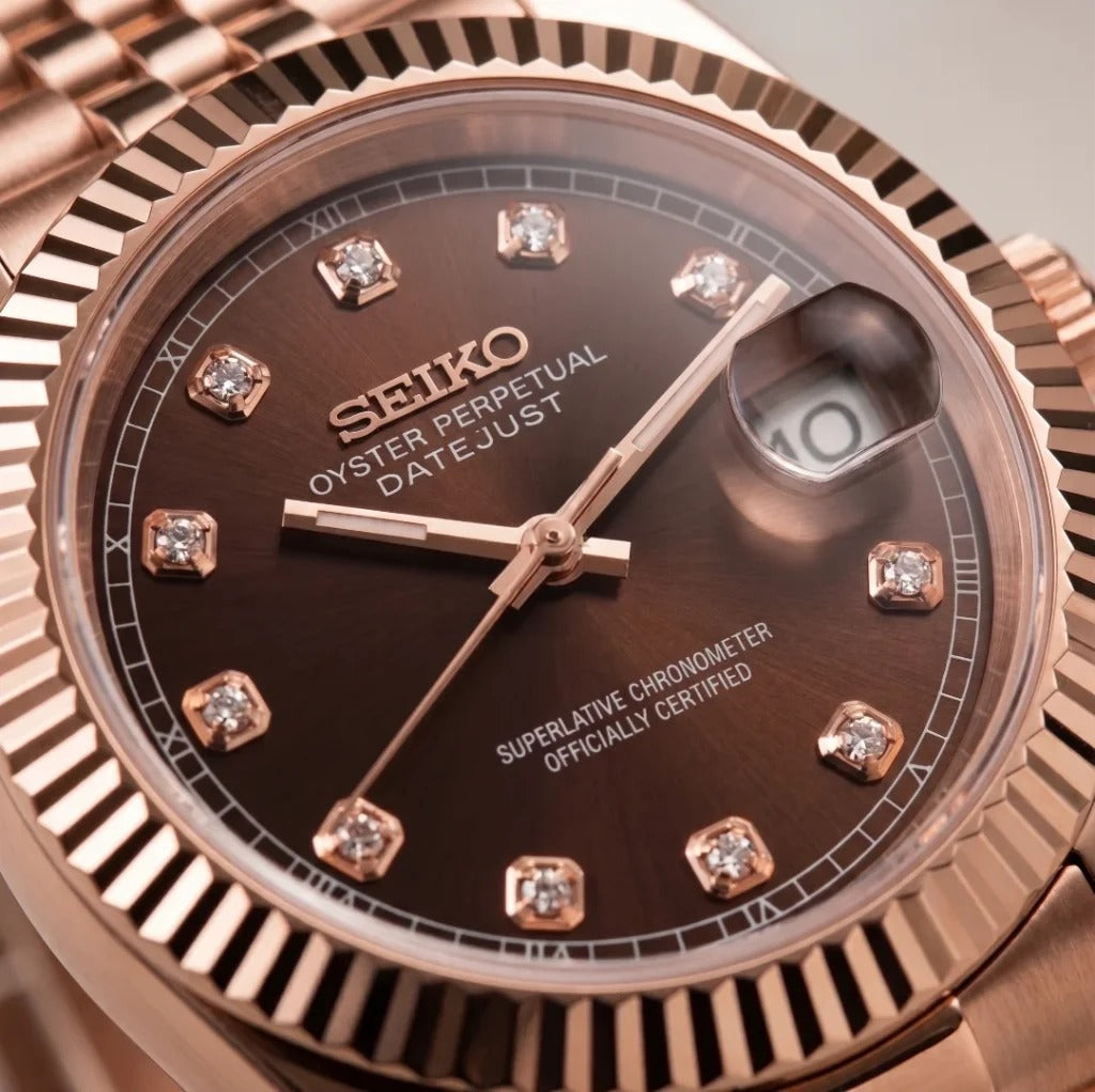 Seiko Mod | DateJust Triple Chocolate Diamond
