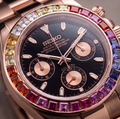 Seiko Mod | Daytona Rose Rainbow