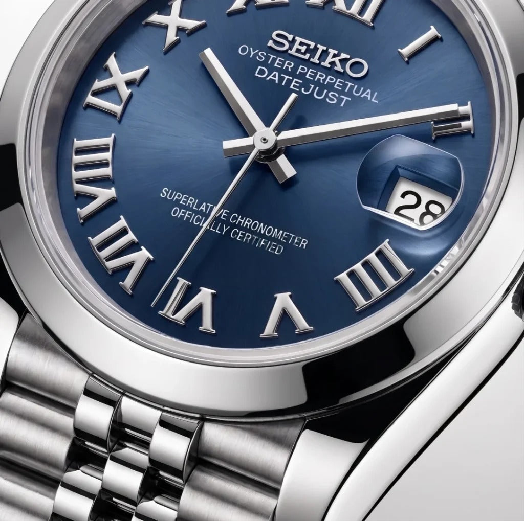 Seiko Mod | DateJust Blue Wimbledon