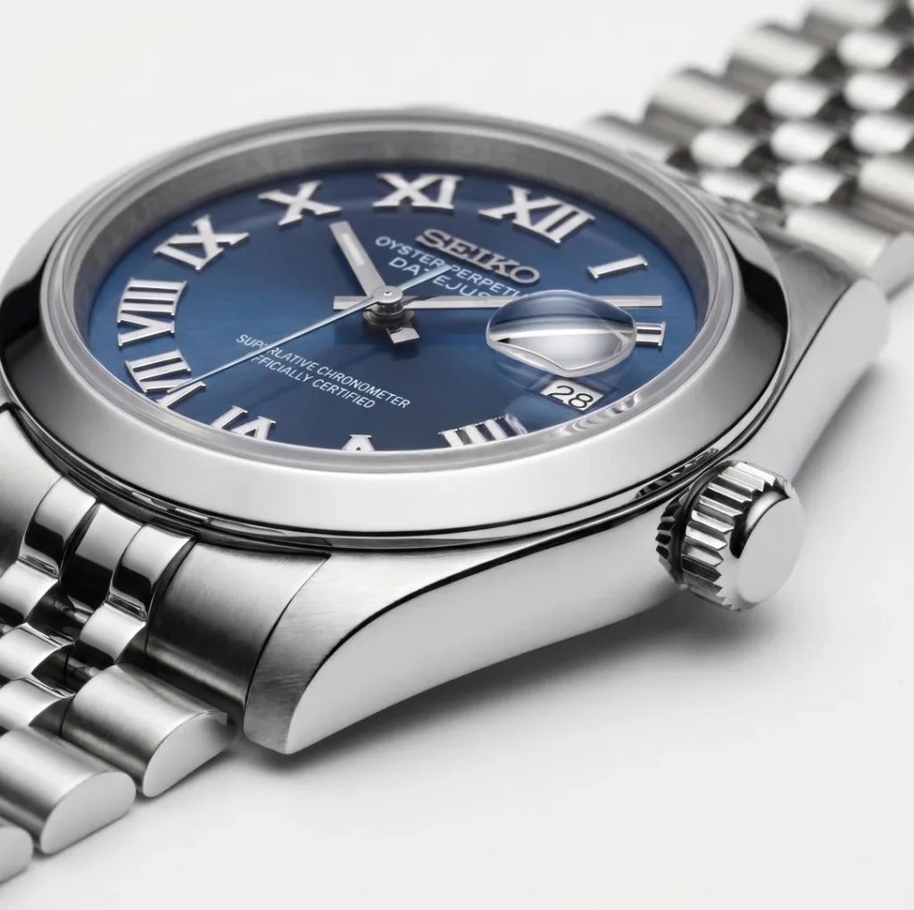Seiko Mod | DateJust Blue Wimbledon
