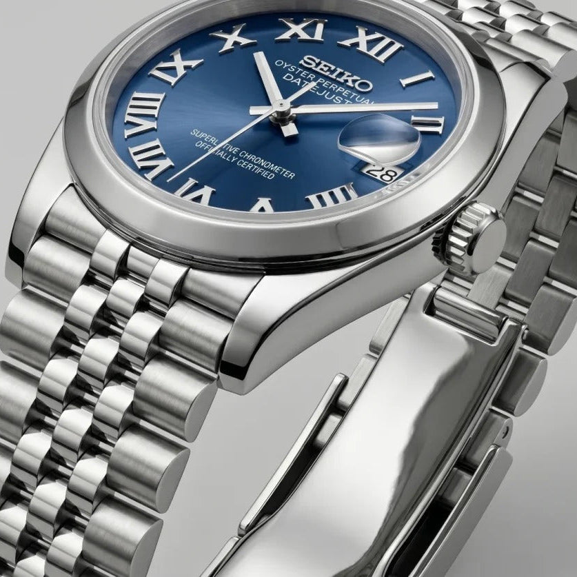 Seiko Mod | DateJust Blue Wimbledon