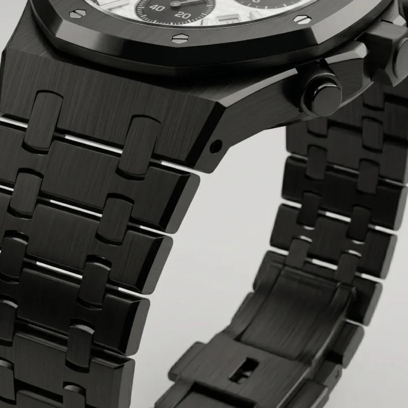 Seiko Mod | Royal Oak Blacked White Chrono
