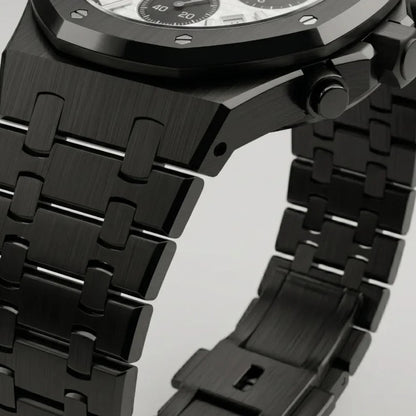 Seiko Mod | Royal Oak Blacked White Chrono