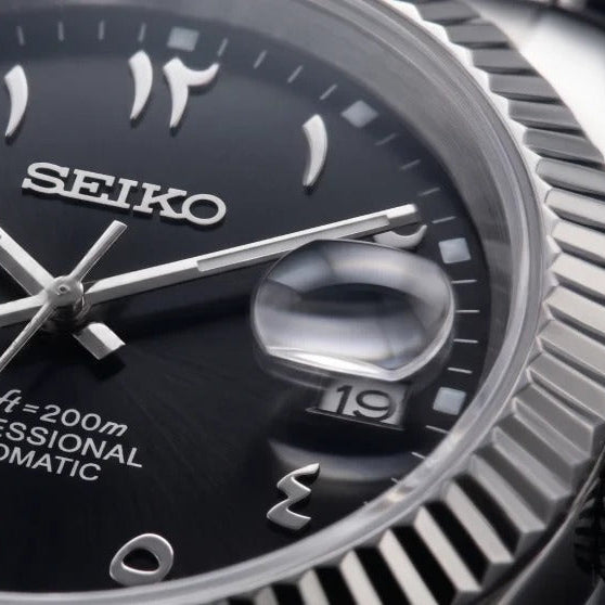 Seiko Mod | DateJust Black Arabic