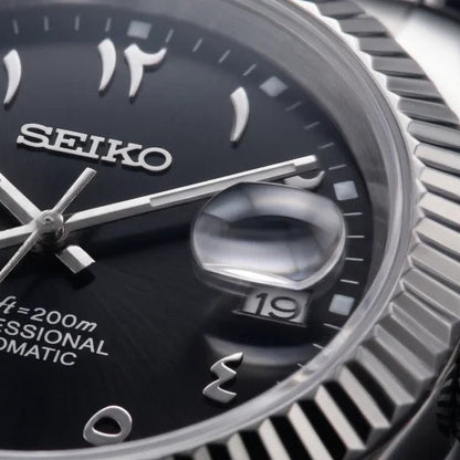 Seiko Mod | DateJust Black Arabic