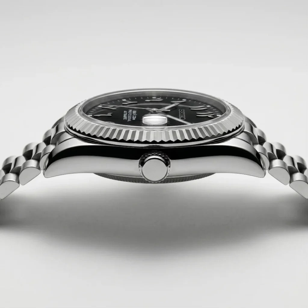 Seiko Mod | DateJust Black Arabic
