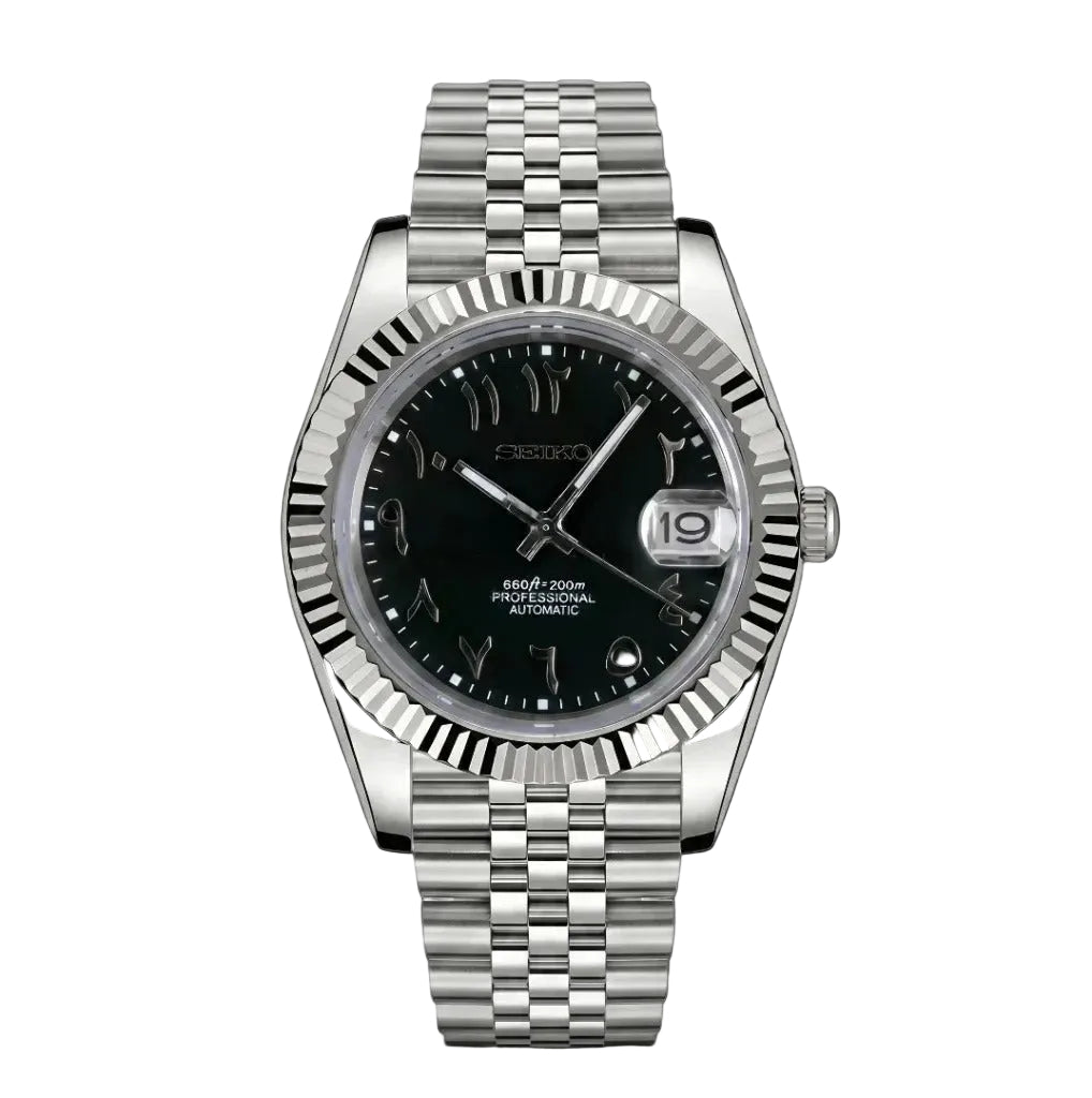 Seiko Mod | DateJust Black Arabic