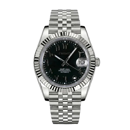 Seiko Mod | DateJust Black Arabic