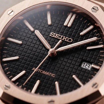 Seiko Mod | Royal Oak Rose Black