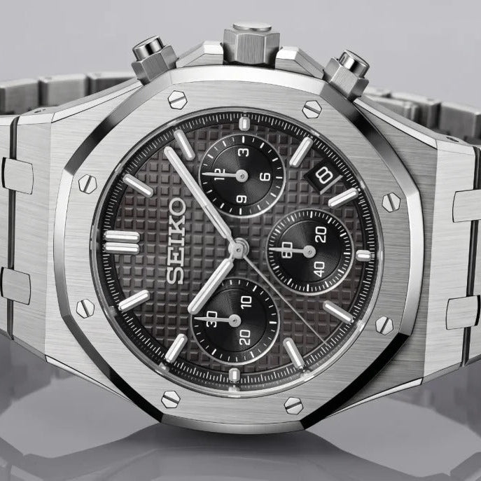 Seiko Mod | Royal Oak Black Chrono