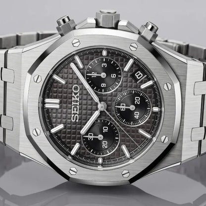 Seiko Mod | Royal Oak Black Chrono