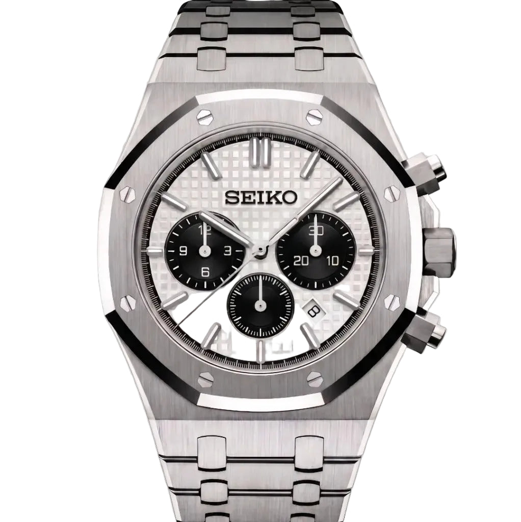 Seiko Mod | Royal Oak White Chrono