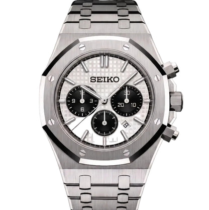 Seiko Mod | Royal Oak White Chrono