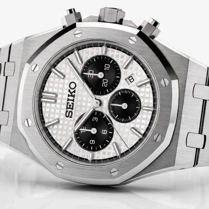 Seiko Mod | Royal Oak White Chrono