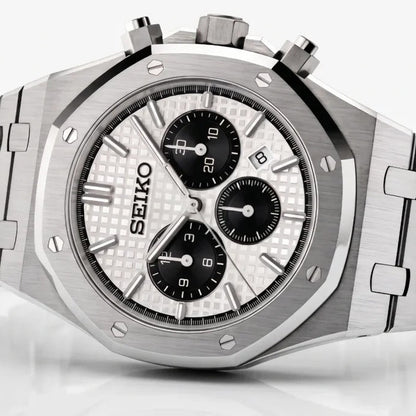 Seiko Mod | Royal Oak White Chrono