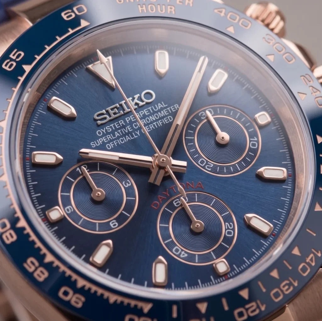 Seiko Mod | Rubber Daytona Rose Royal Blue