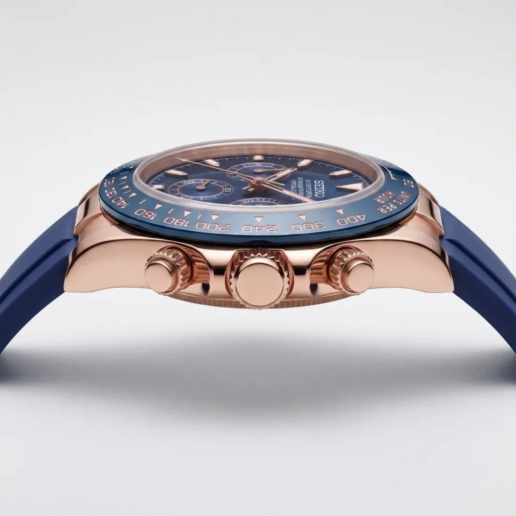 Seiko Mod | Rubber Daytona Rose Royal Blue