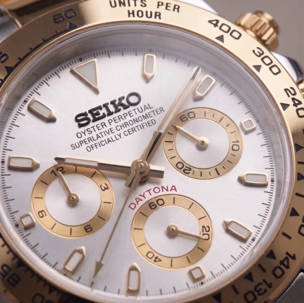 Seiko Mod | Daytona Two Tone White Gold