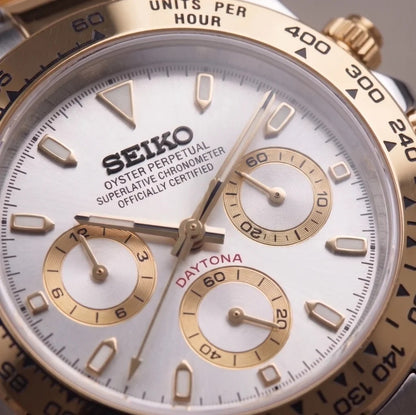 Seiko Mod | Daytona Two Tone White Gold