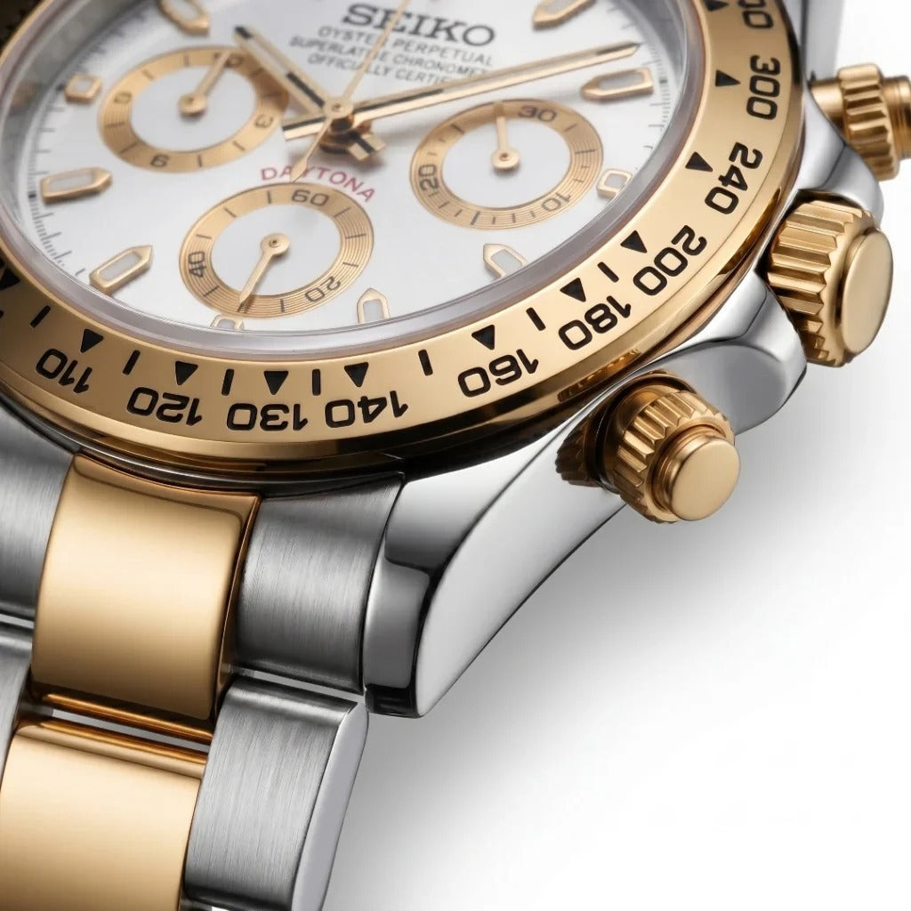 Seiko Mod | Daytona Two Tone White Gold