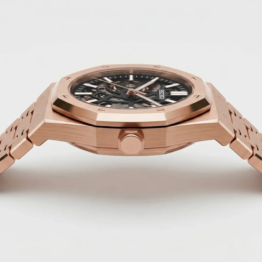 Seiko Mod | Royal Oak Skeleton Rose