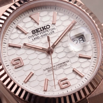 Seiko Mod | Land Dweller Rose White