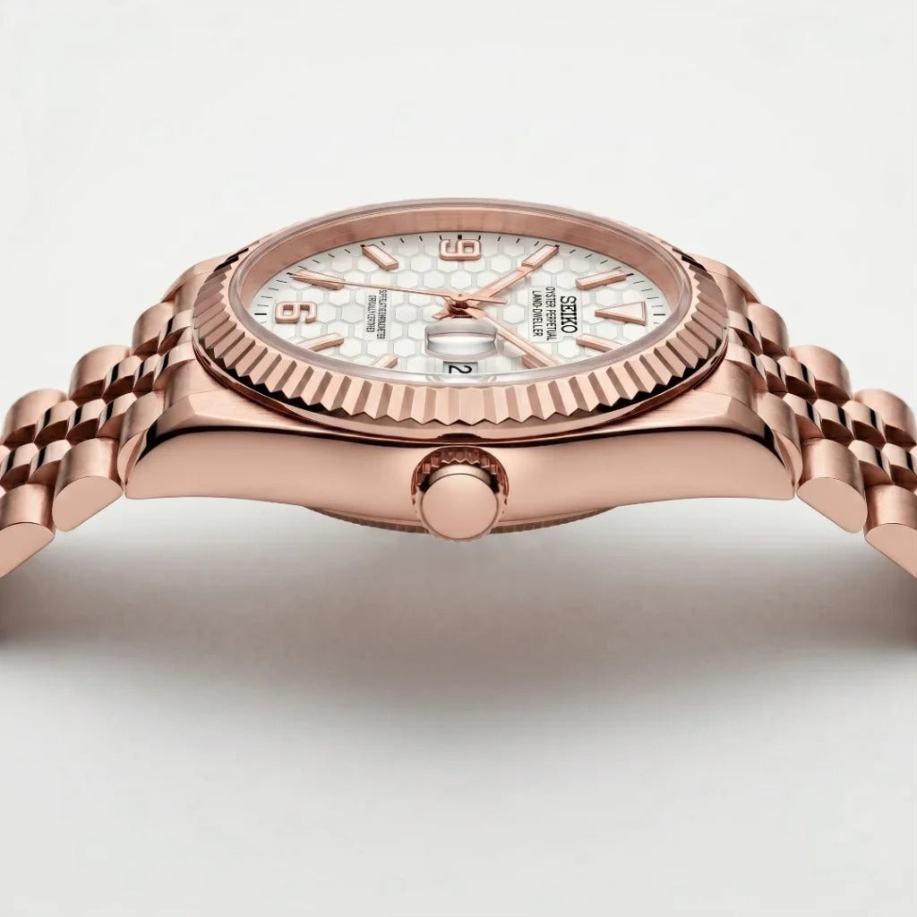 Seiko Mod | Land Dweller Rose White
