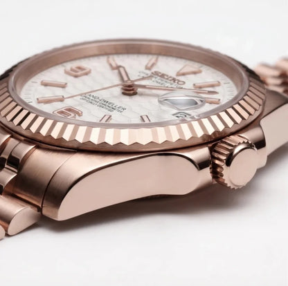 Seiko Mod | Land Dweller Rose White