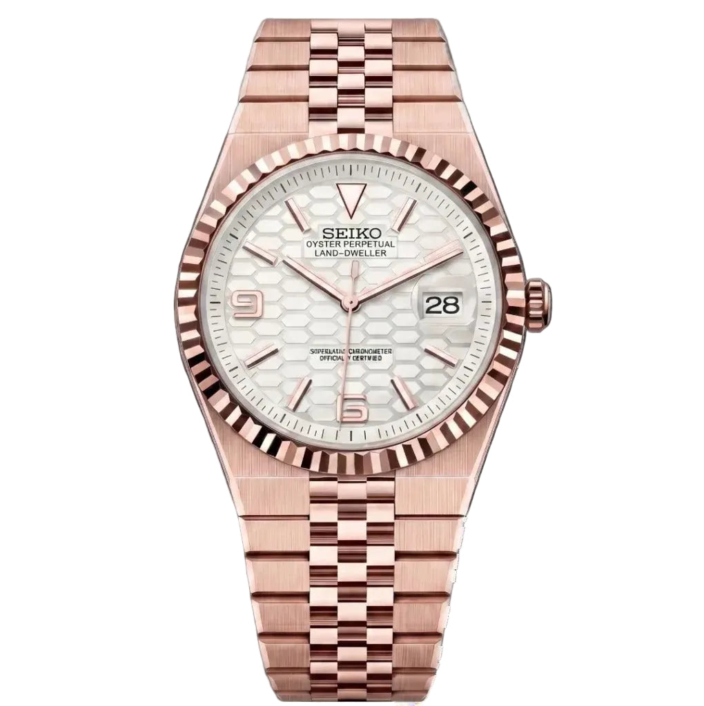 Seiko Mod | Land Dweller Rose White