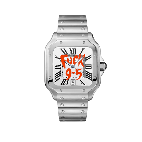 Seiko Mod - Santos Mod Silver 9-5 Watch