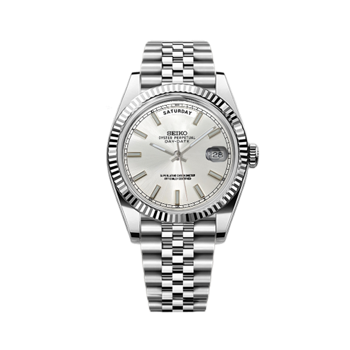 DayDate Seiko Mod Silver - Silver