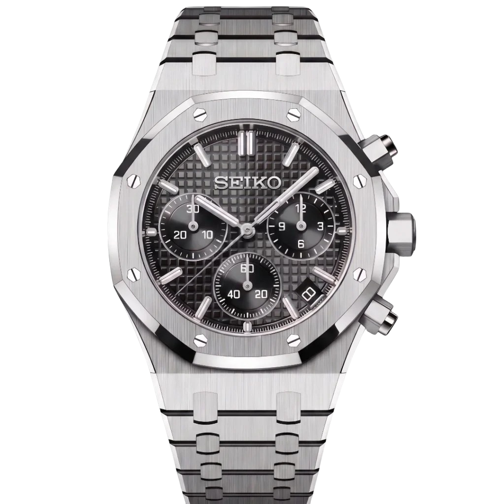 Seiko Mod | Royal Oak Black Chrono
