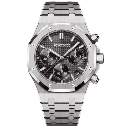 Seiko Mod | Royal Oak Black Chrono
