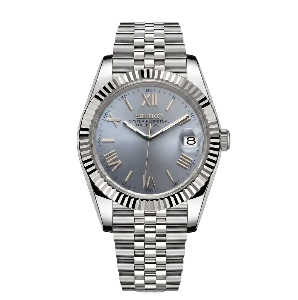 Seiko Mod | DateJust Roman Baby Blue