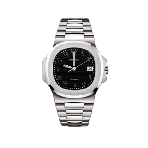 Nautilus Mod Silver - Black Arabic Dial