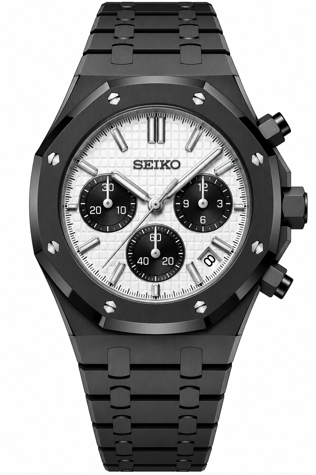 Royal Oak Blacked White Chrono