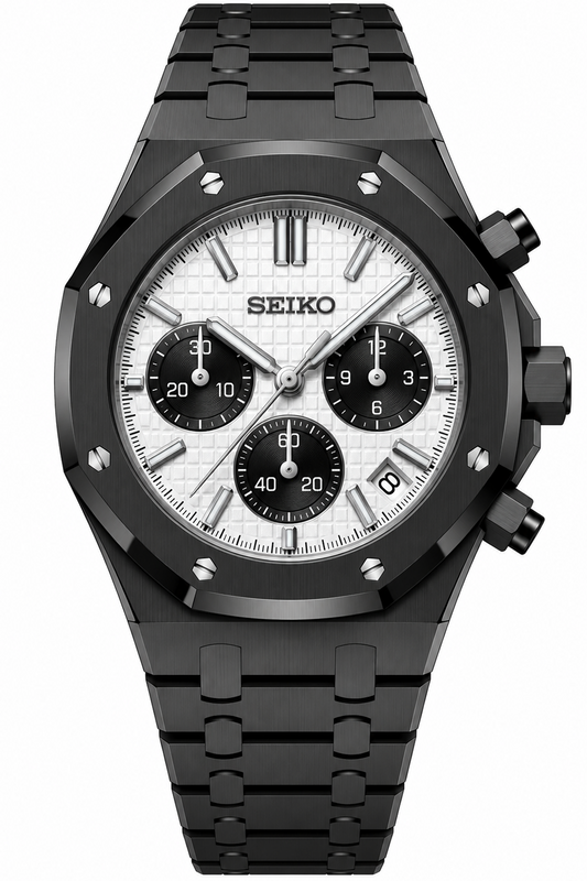Royal Oak Blacked White Chrono