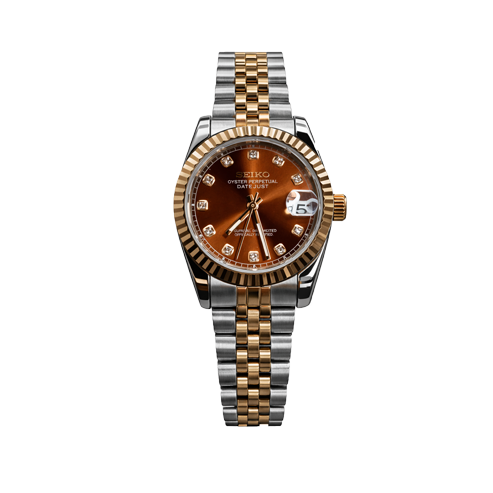 Two-Tone Caramel Womens Watch